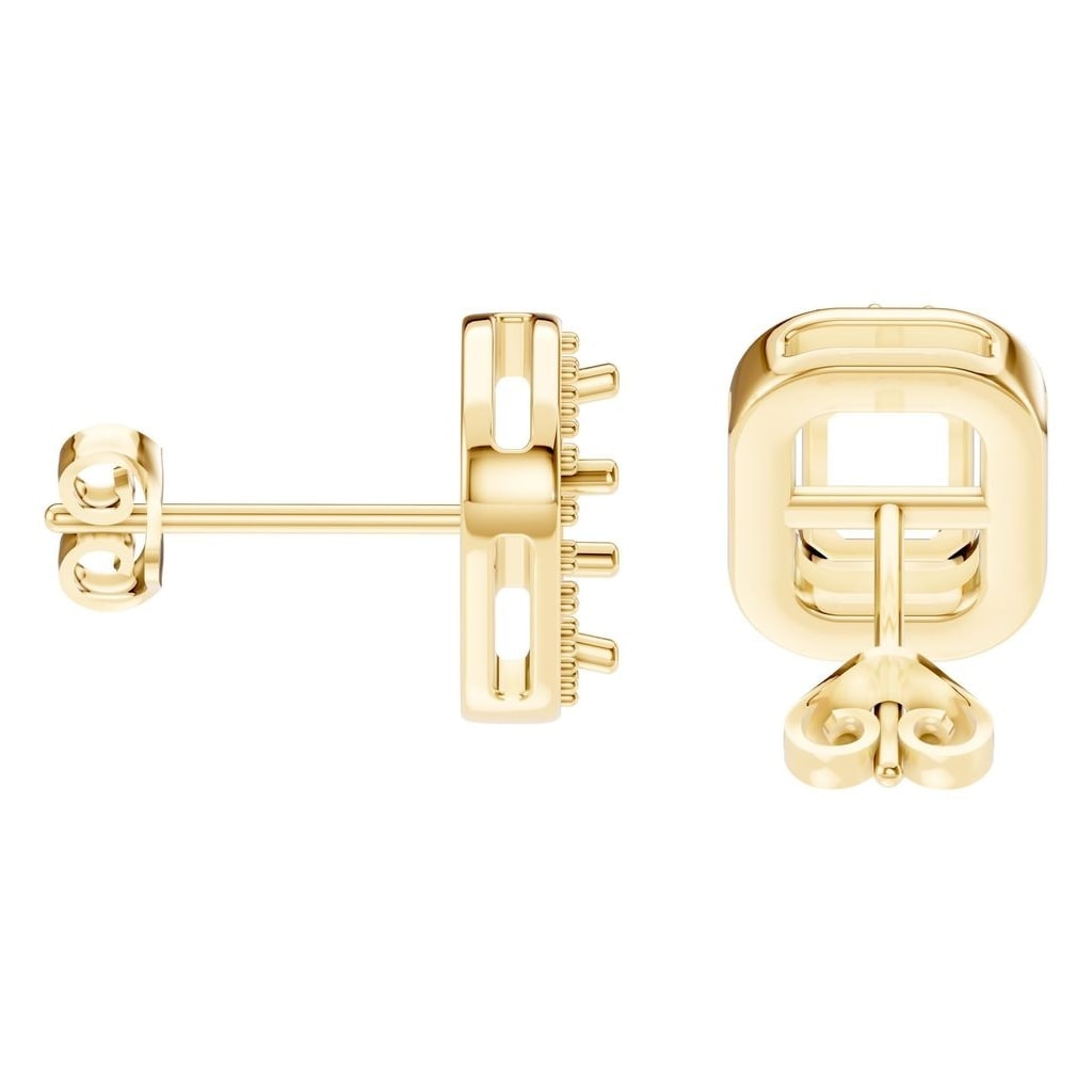 EA-3305 Yellow Gold Earrings UNSET - Side View