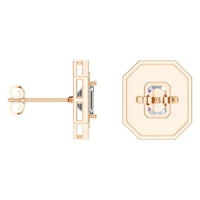 EA-3350 Rose Gold Earrings SET - ANGLE
