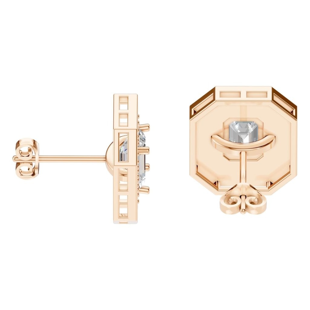 EA-3350 Rose Gold Earrings SET - Side View