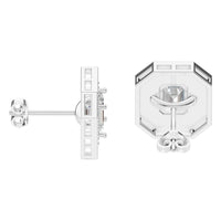 EA-3350 White Gold Earrings SET - Side View