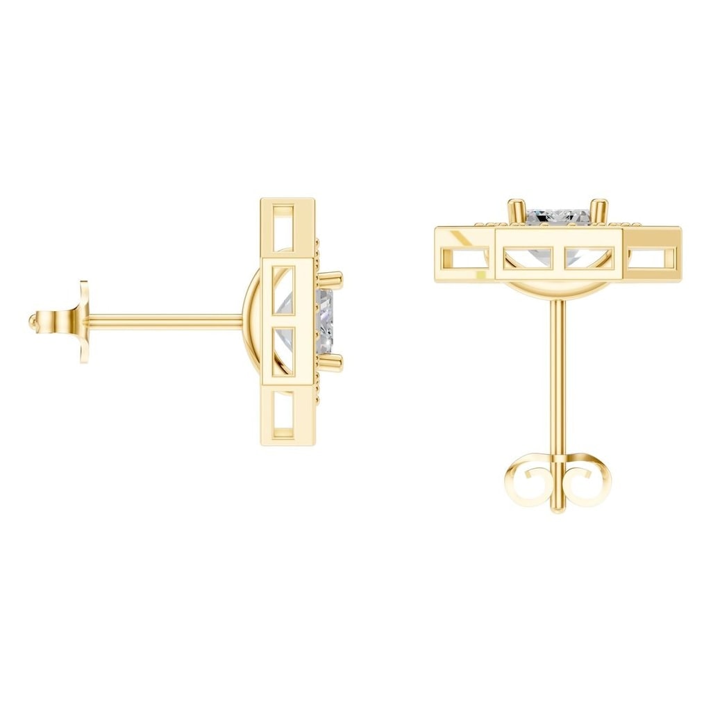 EA-3350 Yellow Gold Earrings SET - BACK