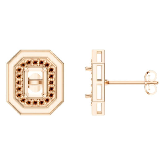 EA-3350 Rose Gold Earrings UNSET - Main View
