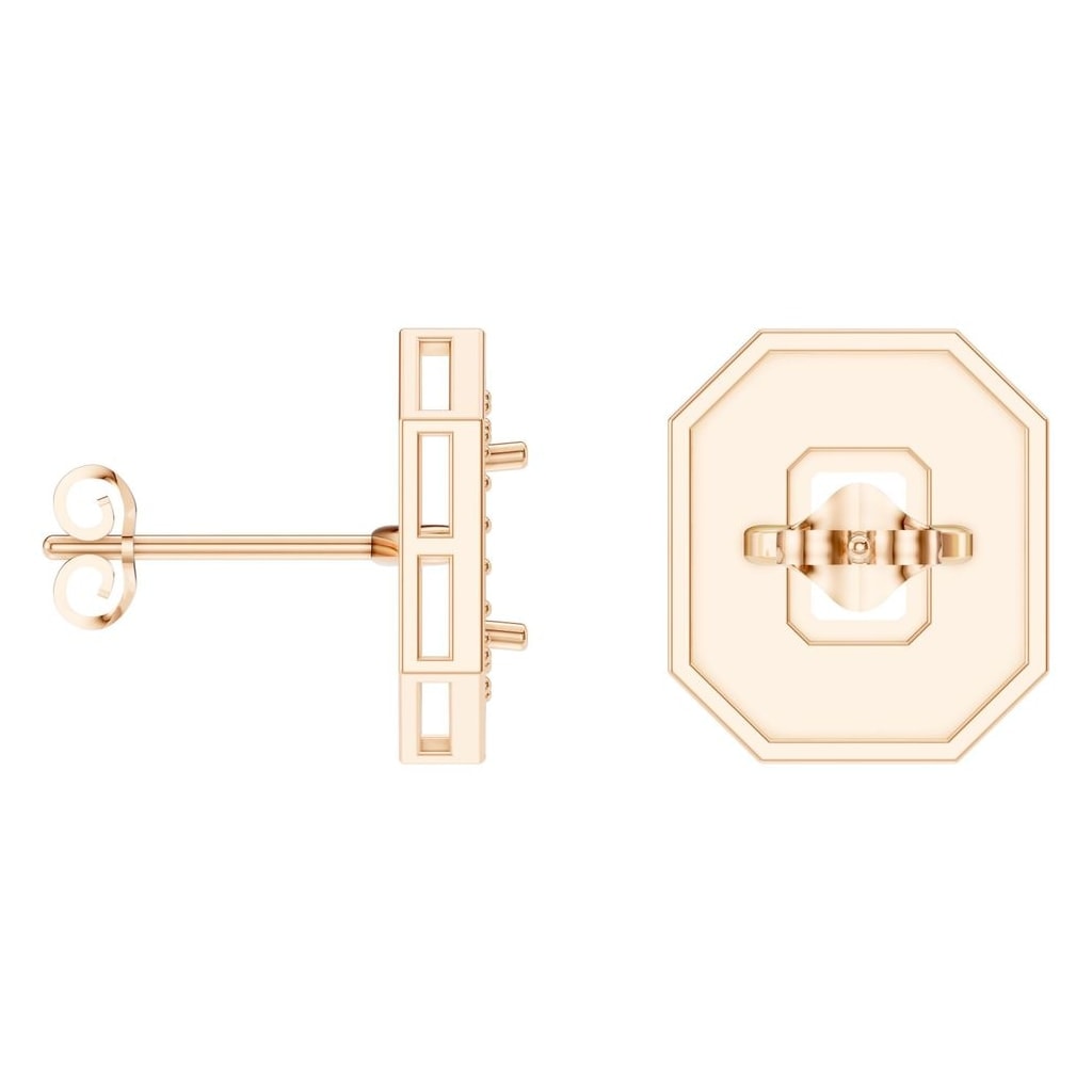 EA-3350 Rose Gold Earrings UNSET - ANGLE