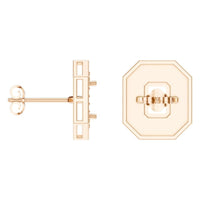 EA-3350 Rose Gold Earrings UNSET - ANGLE