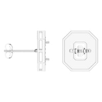 EA-3350 White Gold Earrings UNSET - ANGLE