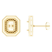 EA-3350 Yellow Gold Earrings UNSET - Main View