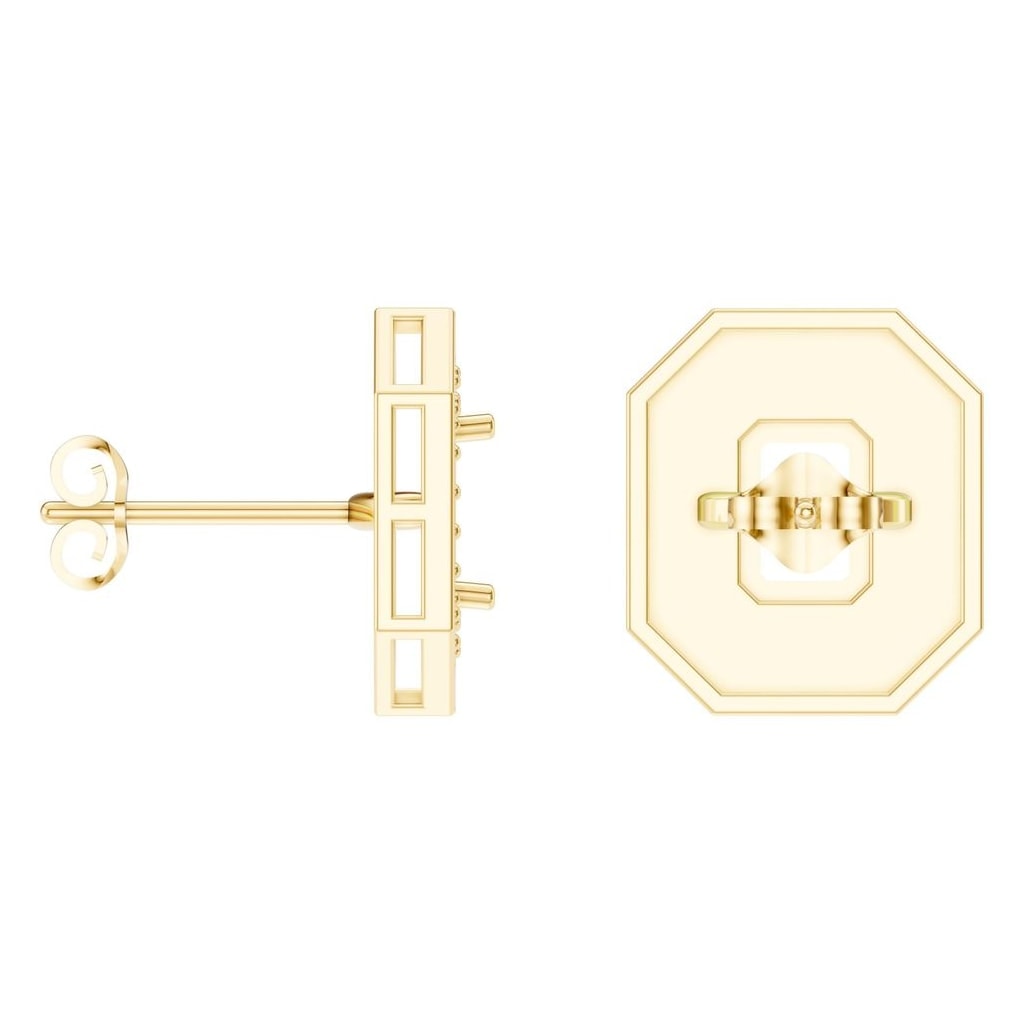 EA-3350 Yellow Gold Earrings UNSET - ANGLE