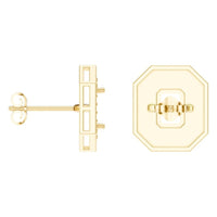 EA-3350 Yellow Gold Earrings UNSET - ANGLE