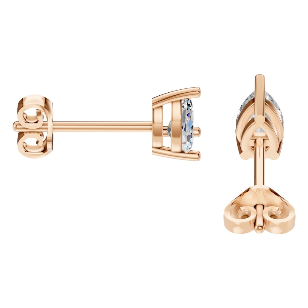 EA-4291 Rose Gold Earrings SET - Side View