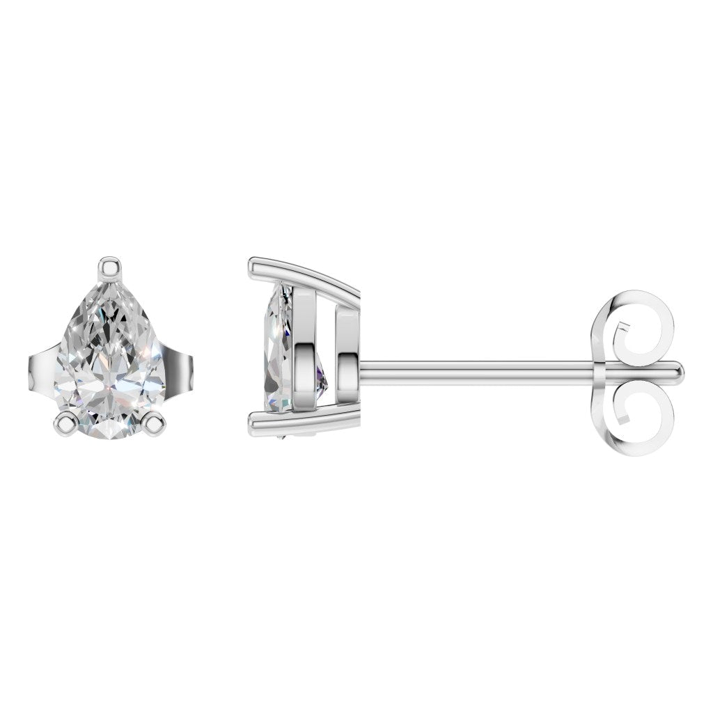 EA-4291 White Gold Earrings SET - Main View