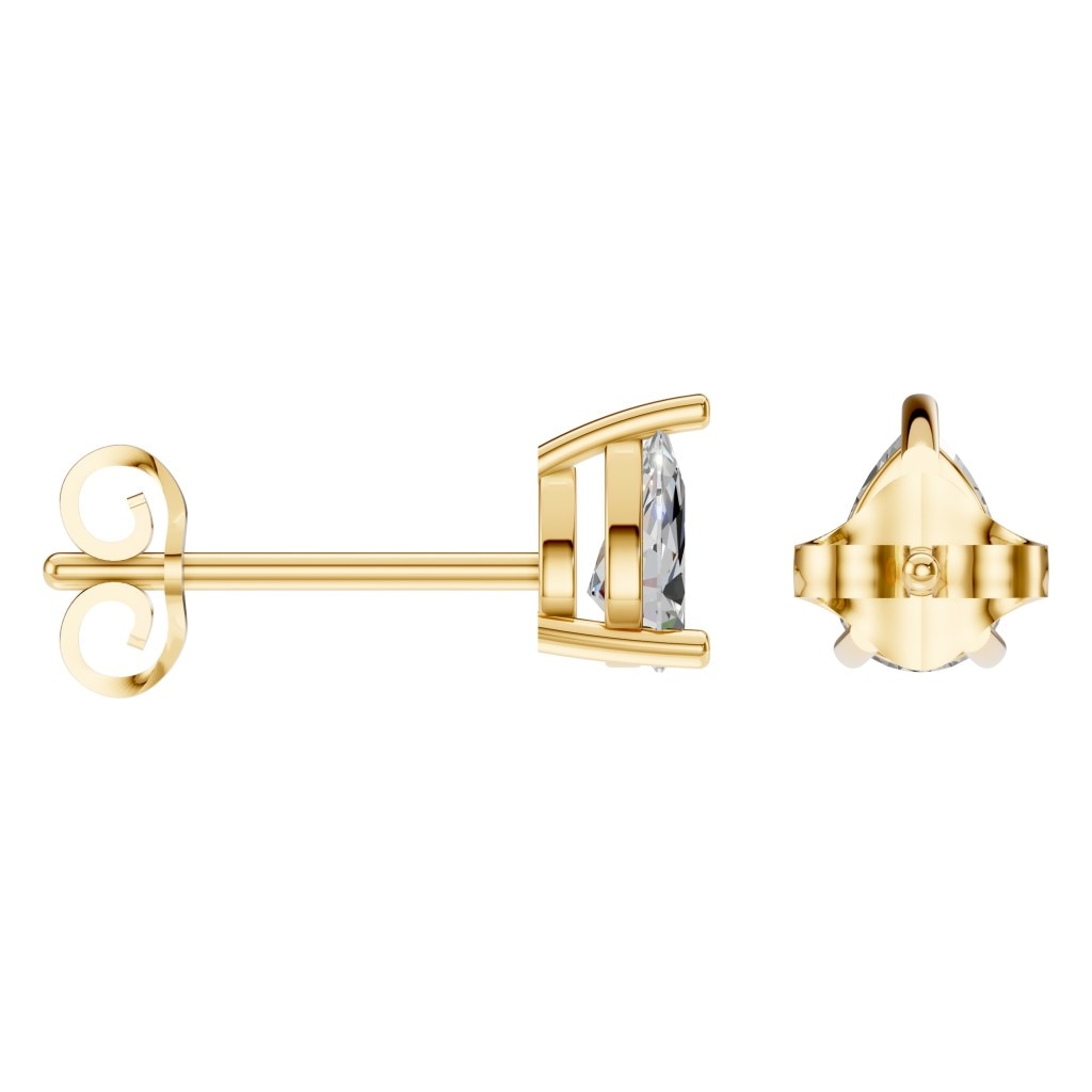 EA-4291 Yellow Gold Earrings SET - ANGLE