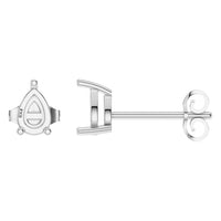 EA-4291 White Gold Earrings UNSET - Main View