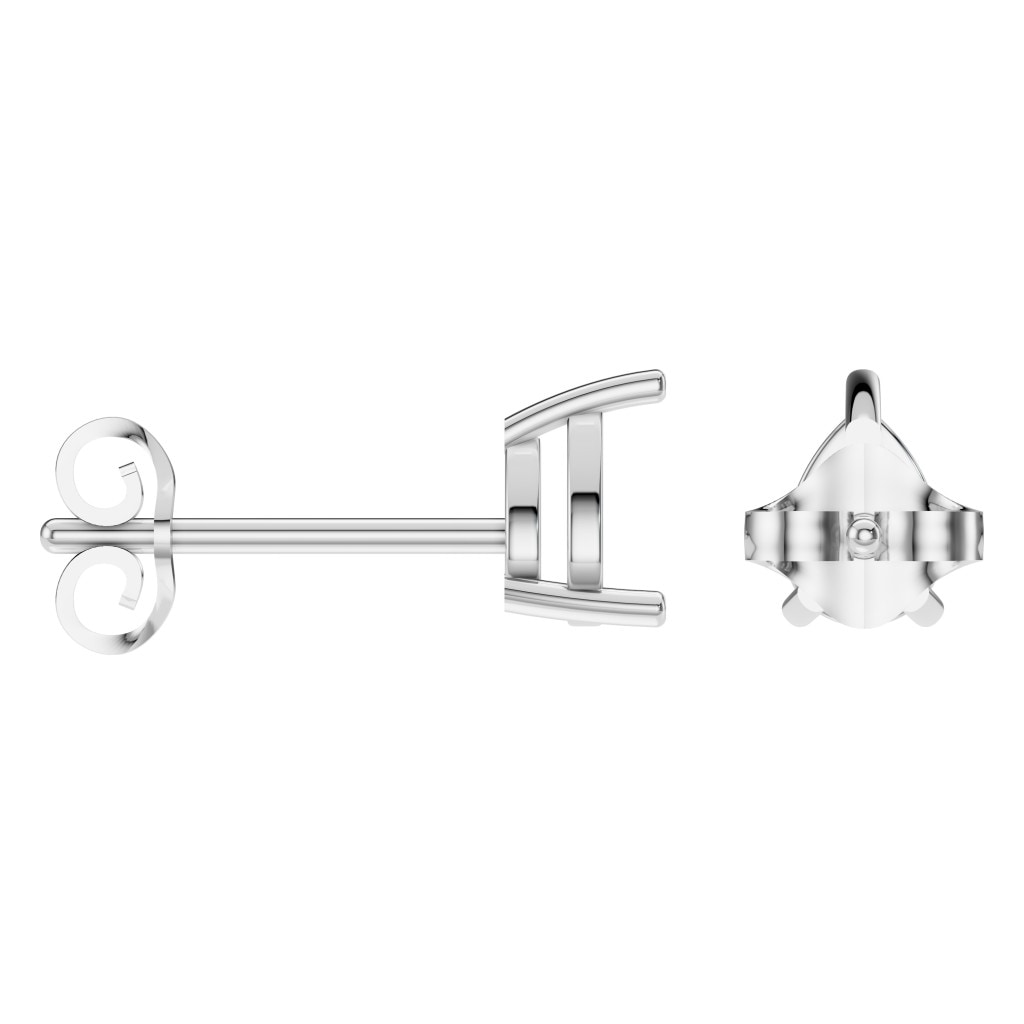 EA-4291 White Gold Earrings UNSET - ANGLE