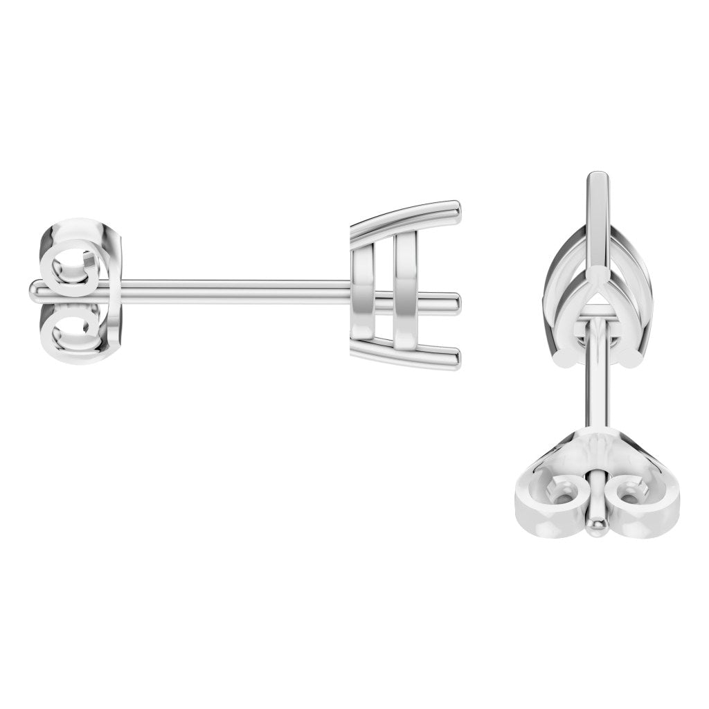 EA-4291 White Gold Earrings UNSET - Side View