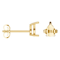 EA-4291 Yellow Gold Earrings UNSET - ANGLE