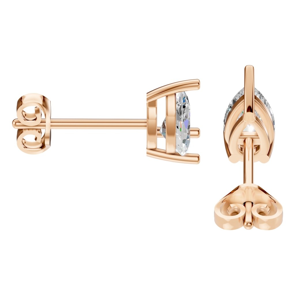 EA-4291 Rose Gold Earrings SET - Side View