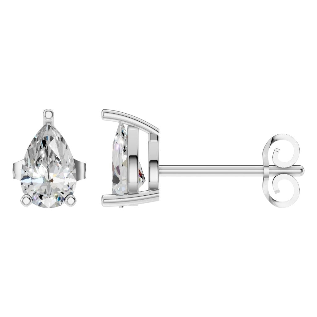 EA-4291 White Gold Earrings SET - Main View