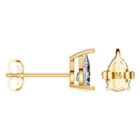 EA-4291 Yellow Gold Earrings SET - ANGLE