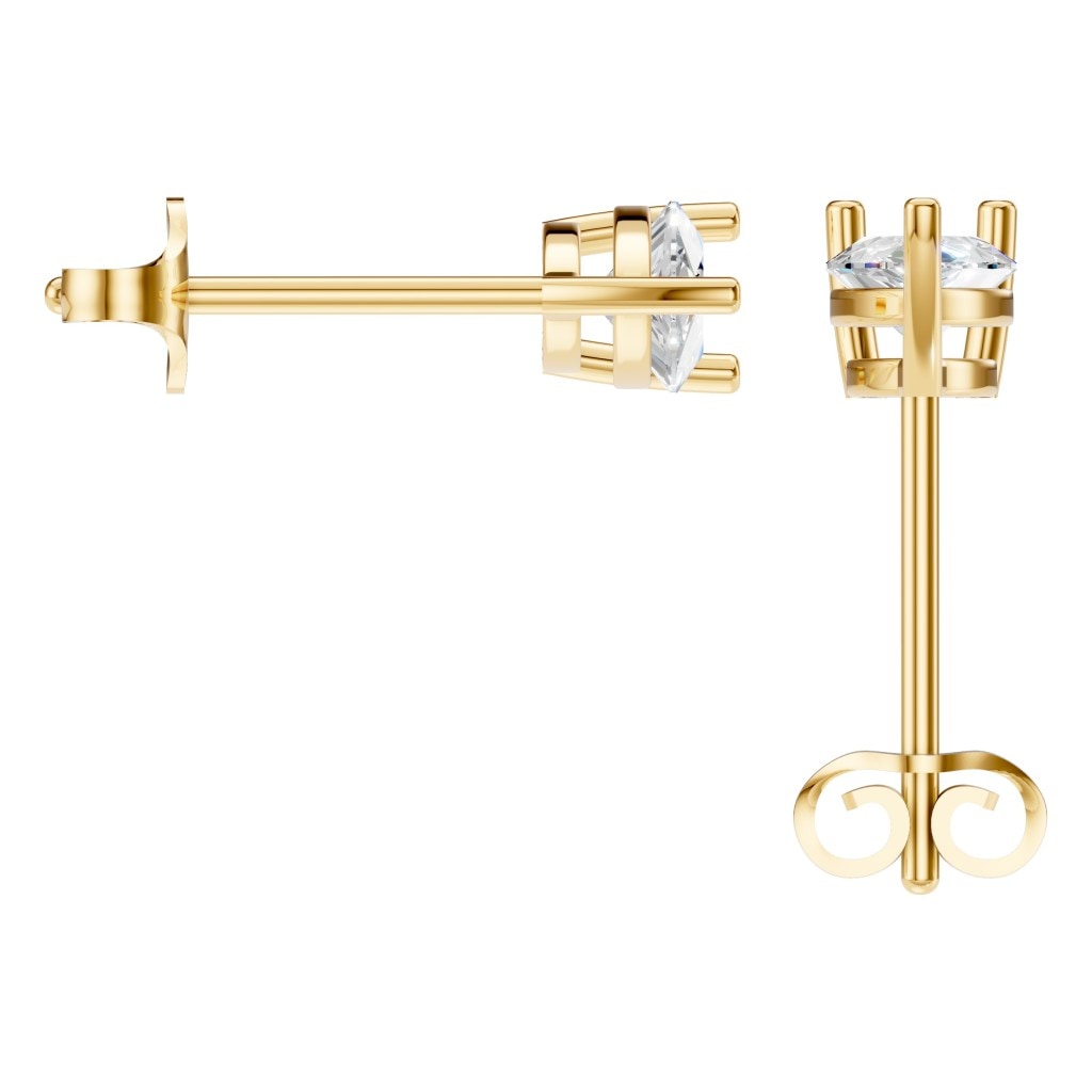 EA-4291 Yellow Gold Earrings SET - BACK