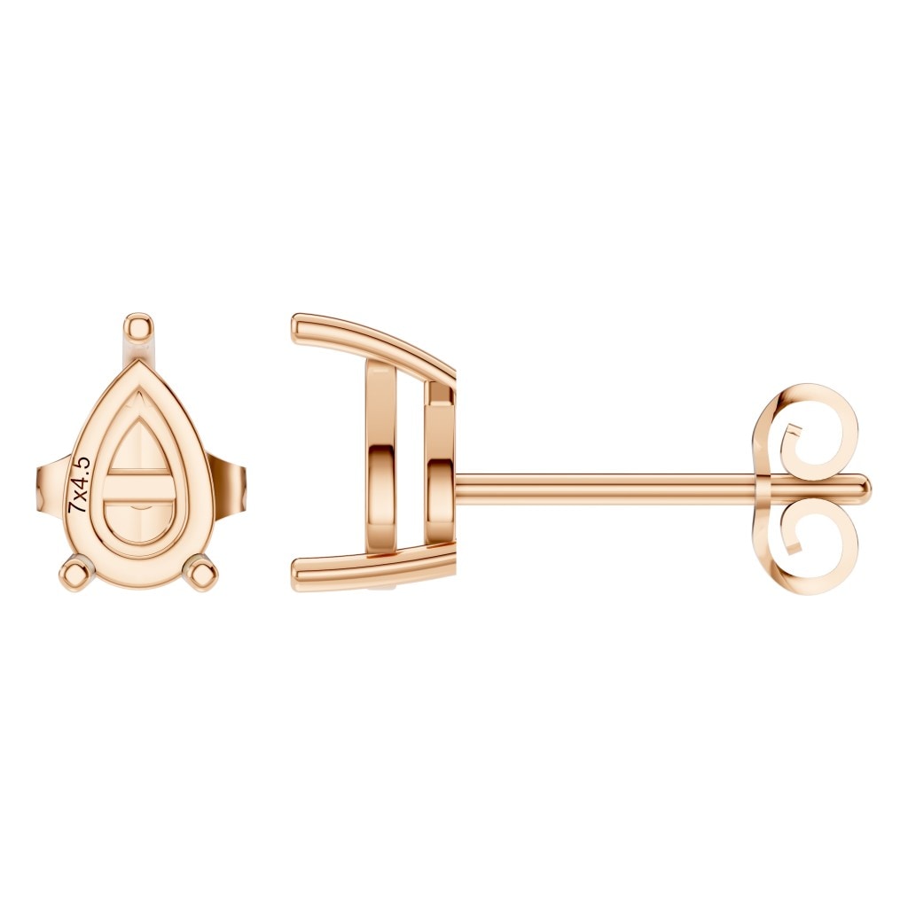 EA-4291 Rose Gold Earrings UNSET - Main View