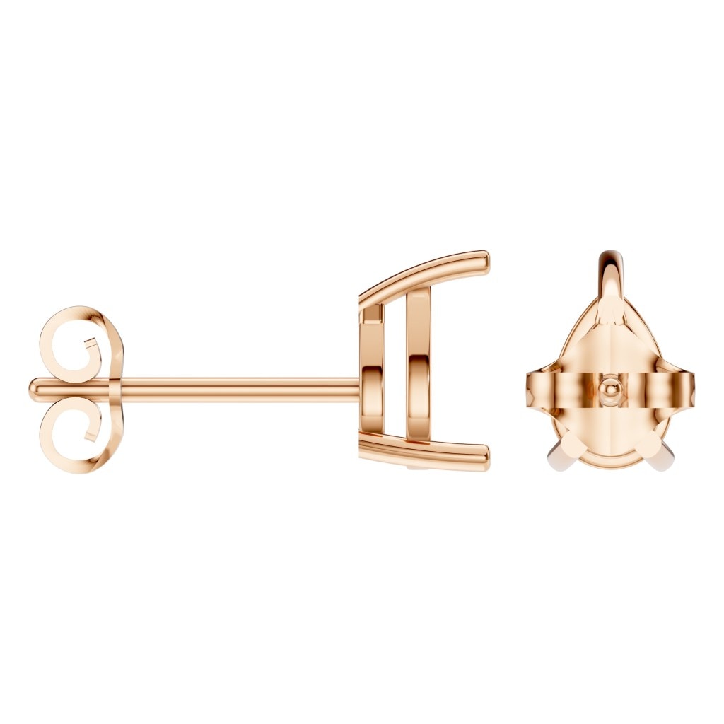 EA-4291 Rose Gold Earrings UNSET - ANGLE