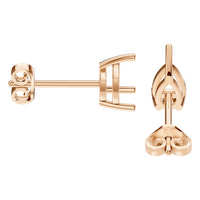 EA-4291 Rose Gold Earrings UNSET - Side View
