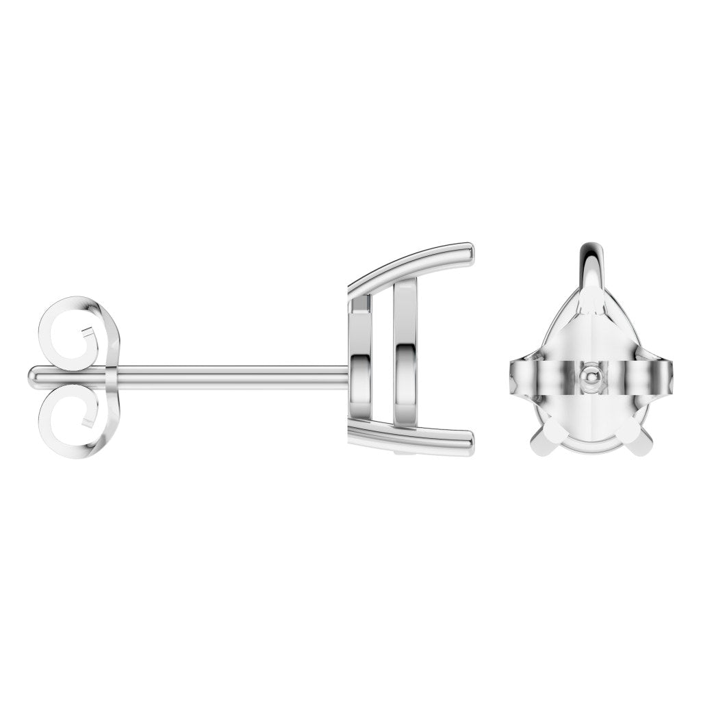 EA-4291 White Gold Earrings UNSET - ANGLE