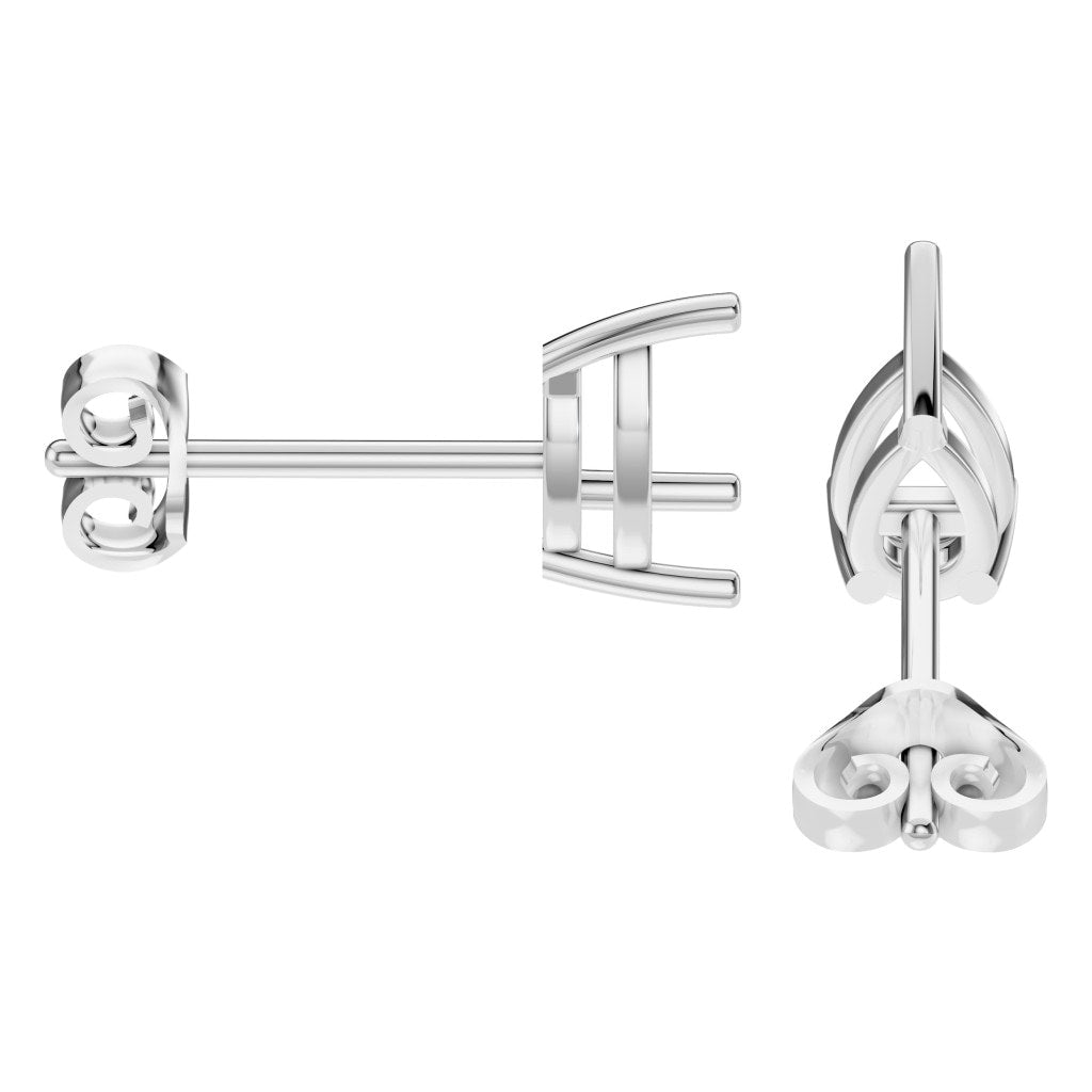 EA-4291 White Gold Earrings UNSET - Side View