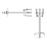 EA-4291 White Gold Earrings UNSET - BACK
