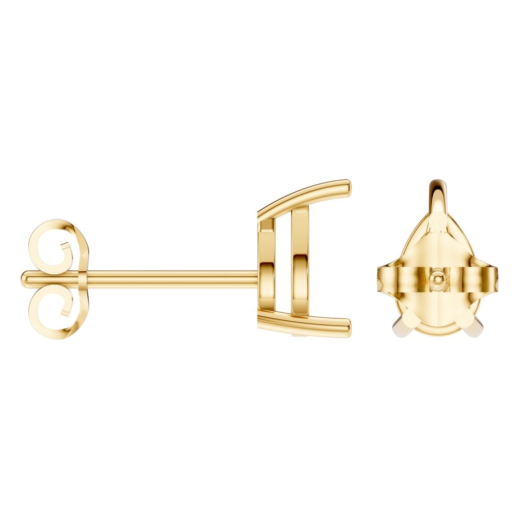 EA-4291 Yellow Gold Earrings UNSET - ANGLE
