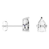 EA-4291 White Gold Earrings SET - ANGLE