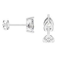 EA-4291 White Gold Earrings SET - Side View