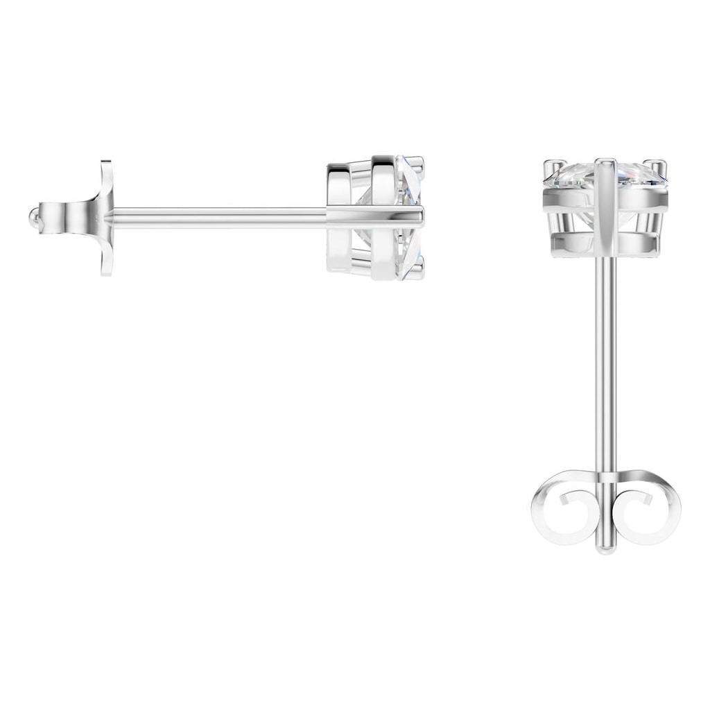 EA-4291 White Gold Earrings SET - BACK