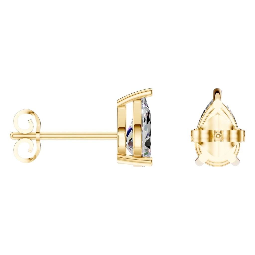 EA-4291 Yellow Gold Earrings SET - ANGLE
