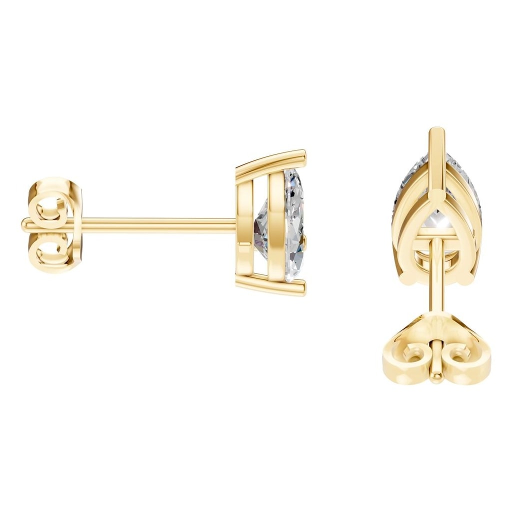 EA-4291 Yellow Gold Earrings SET - Side View