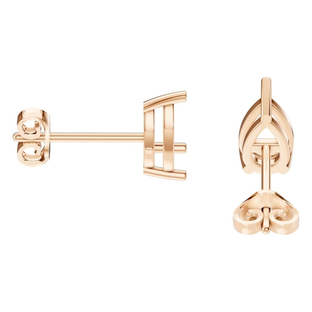 EA-4291 Rose Gold Earrings UNSET - Side View