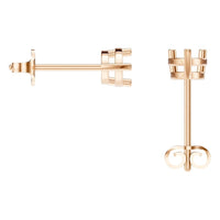 EA-4291 Rose Gold Earrings UNSET - BACK