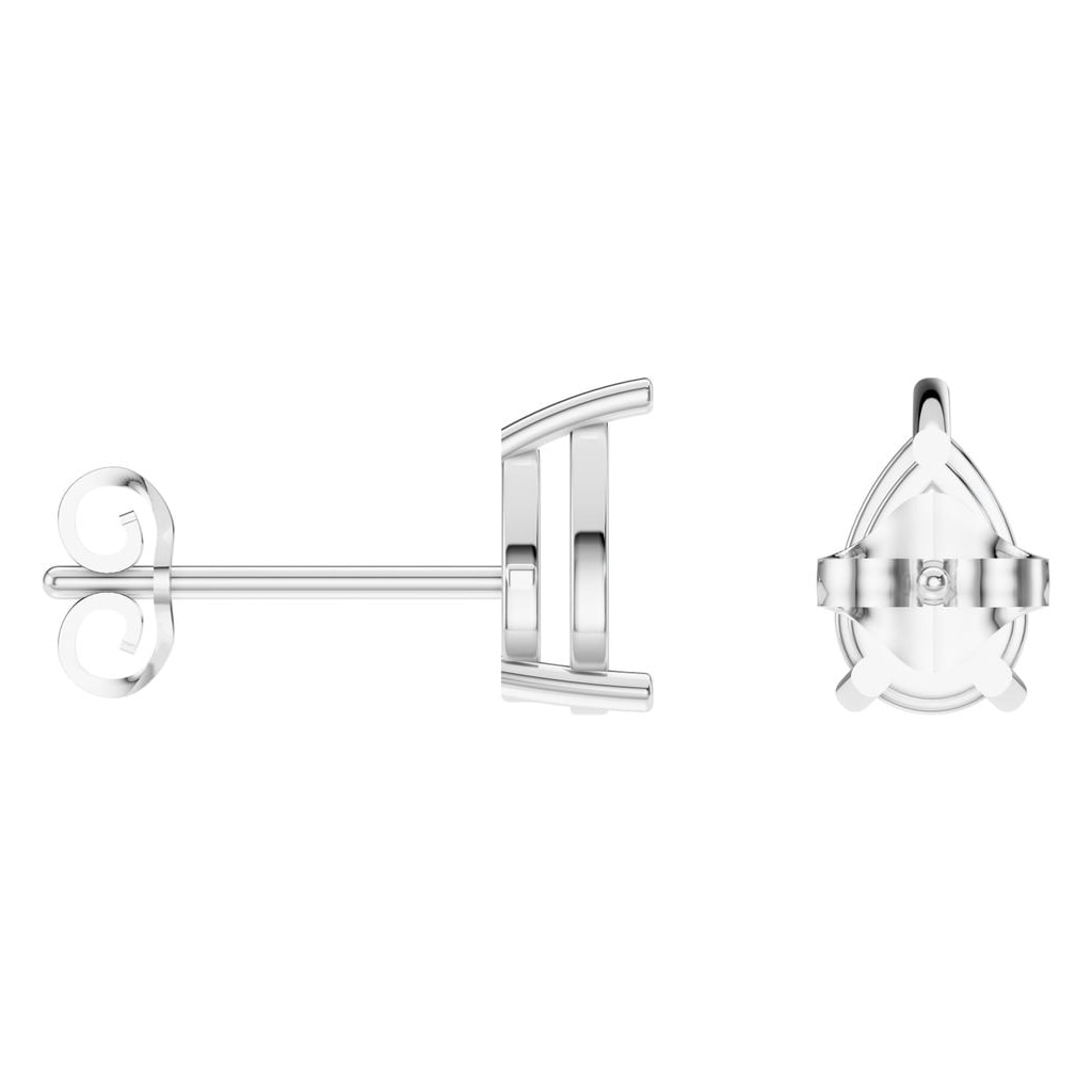 EA-4291 White Gold Earrings UNSET - ANGLE