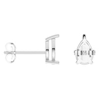 EA-4291 White Gold Earrings UNSET - ANGLE