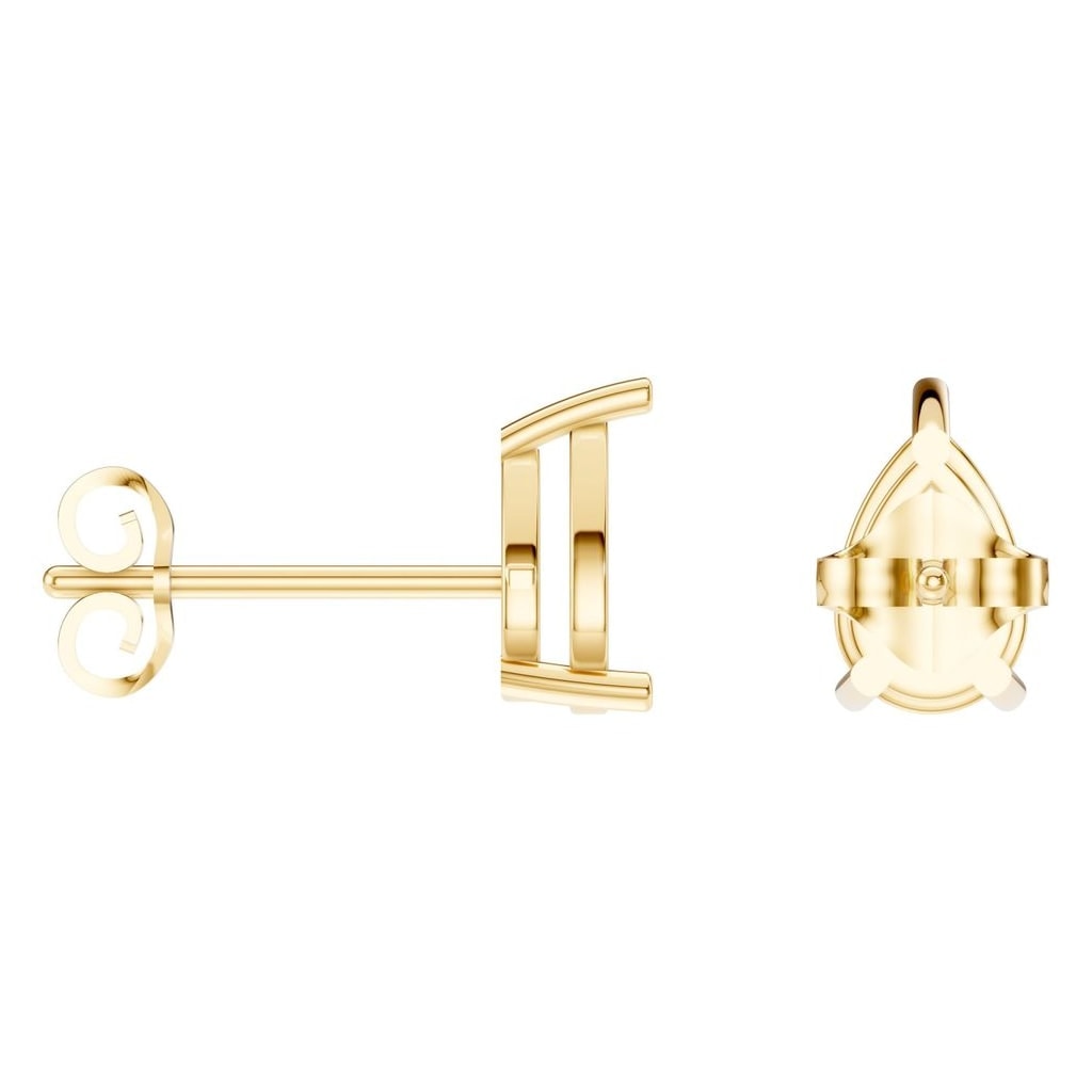 EA-4291 Yellow Gold Earrings UNSET - ANGLE