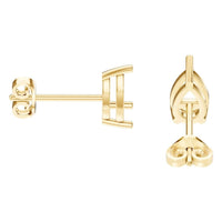 EA-4291 Yellow Gold Earrings UNSET - Side View