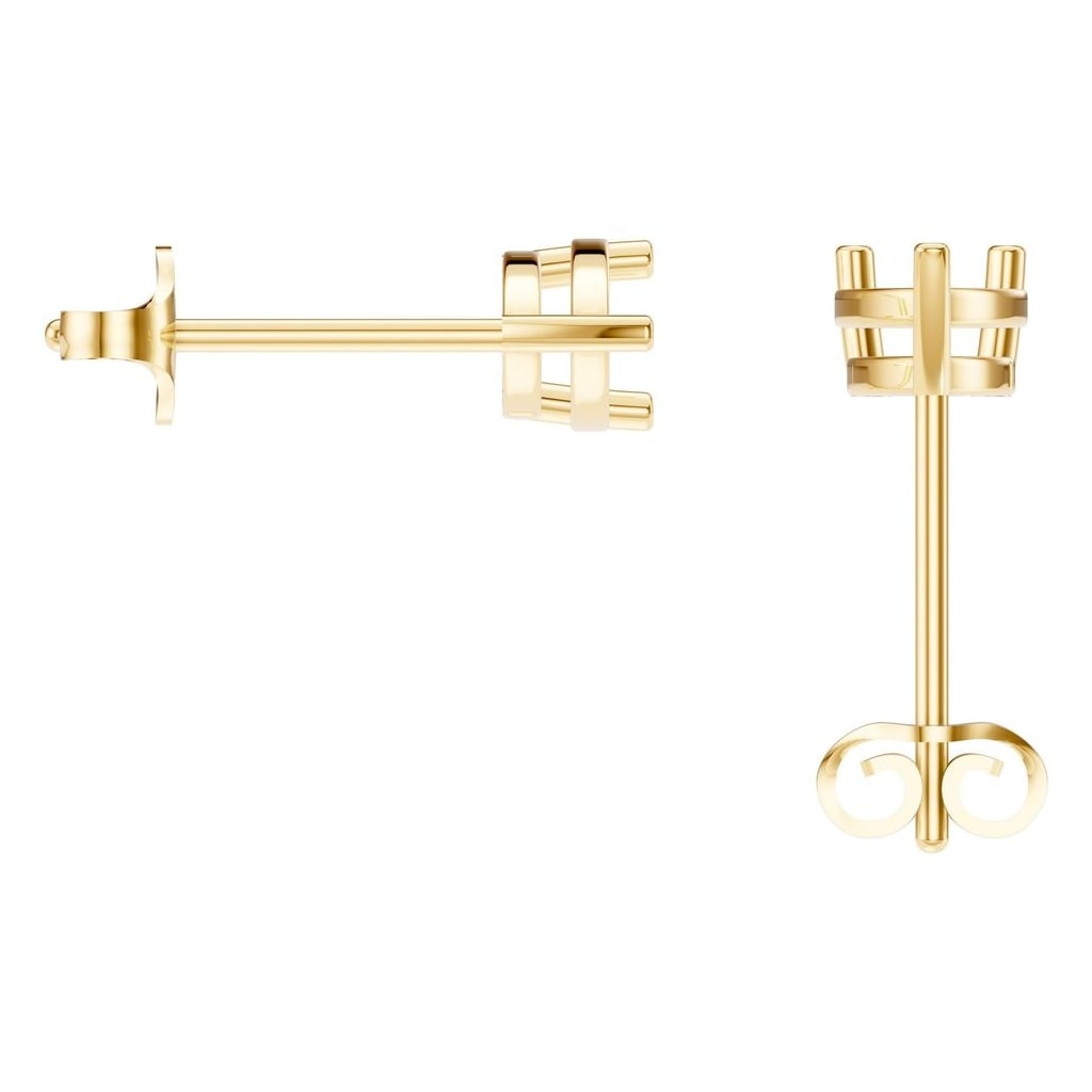 EA-4291 Yellow Gold Earrings UNSET - BACK