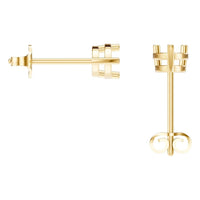 EA-4291 Yellow Gold Earrings UNSET - BACK