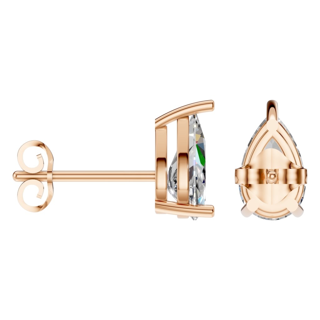 EA-4291 Rose Gold Earrings SET - ANGLE