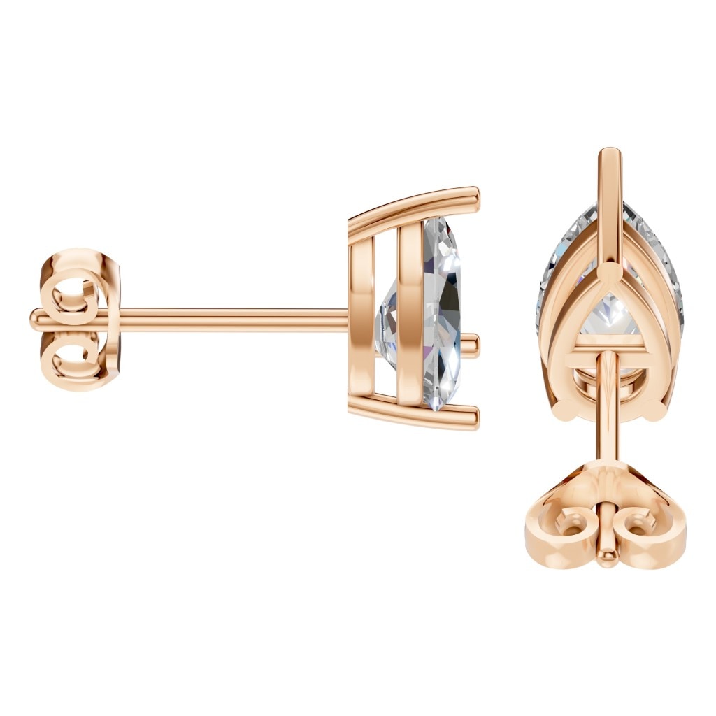 EA-4291 Rose Gold Earrings SET - Side View