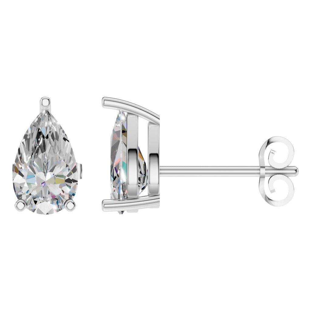 EA-4291 White Gold Earrings SET - Main View