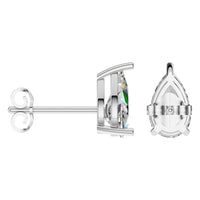 EA-4291 White Gold Earrings SET - ANGLE