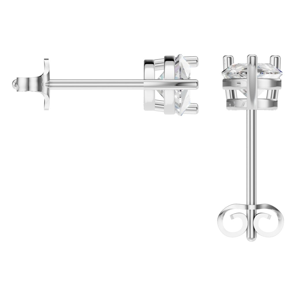 EA-4291 White Gold Earrings SET - BACK