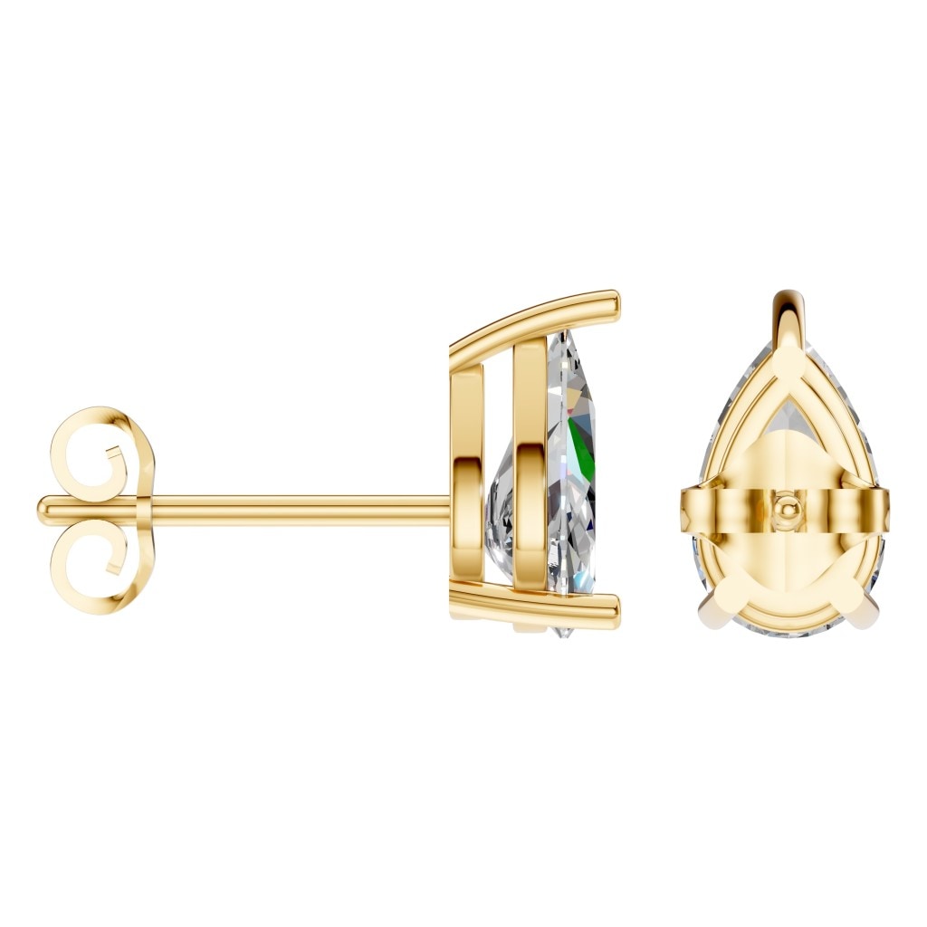 EA-4291 Yellow Gold Earrings SET - ANGLE