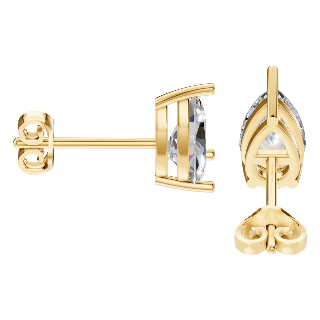 EA-4291 Yellow Gold Earrings SET - Side View